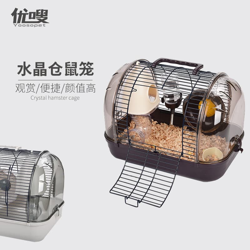 Gaiola de Hamster de cristal básica, gaiola ornamental para animais de estimação, vendas ornamentais de alto valor, 1 ca