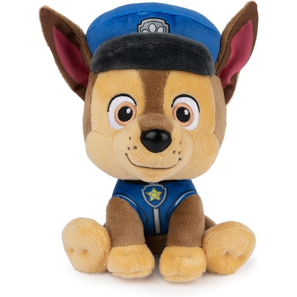 Brinquedo de Pelúcia Oficial GUND PAW Patrol Chase em Uniforme de Policial, Animal de Pelúcia para Idades a Partir de 1