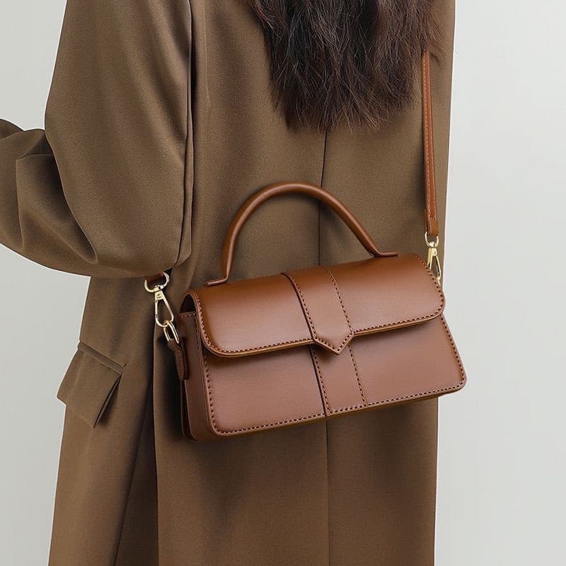 Bolsa Quadrada Com Aba Minimalista, Leve E Casual Para Negócios, Para Meninas Adolescentes, Mulheres, Estudantes