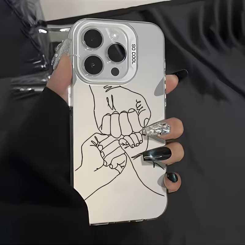 Capinha Capa Para iPhone XR XS MAX 7 8 14 15 16 PLUS 11 12 13 14 15 16 17 PRO MAX À Prova de Choque Padrão familiar