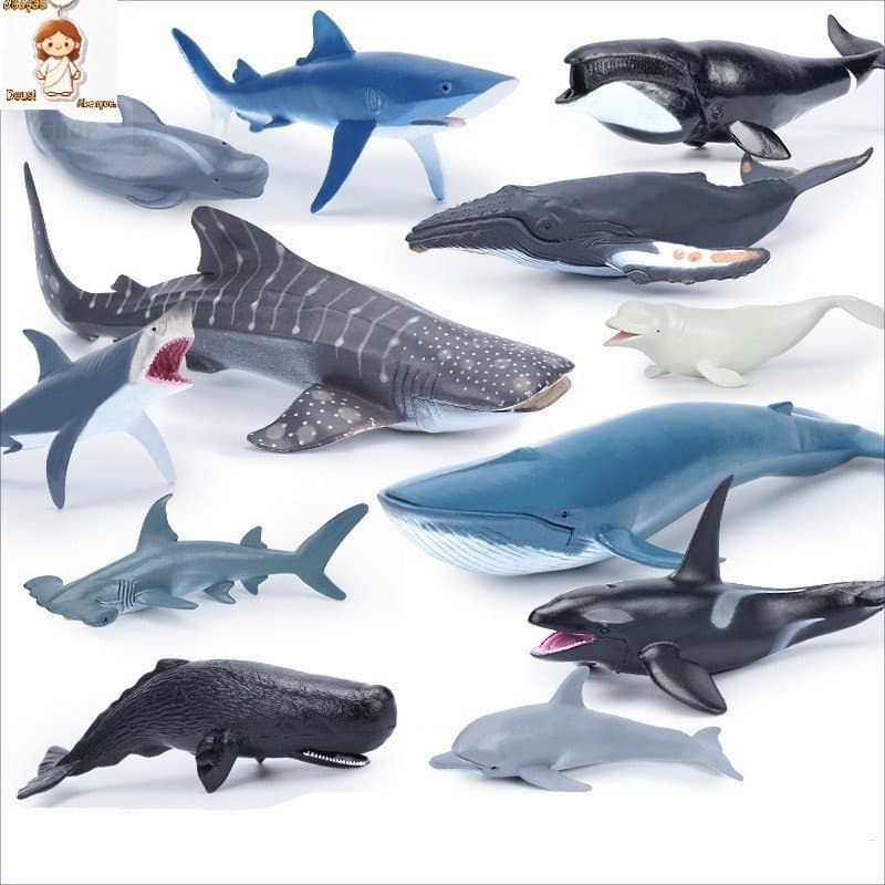 Simulação de Brinquedos Infantis Simulação de Brinquedos Modelo 20CM de Animais Marinhos Ornamentos de Baleia Golfinhos