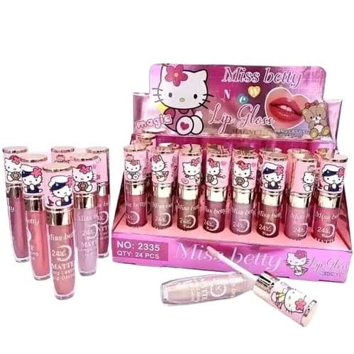 Box 24 Unid Lip Gloss Magic Princesas, Sereia, Hello Kitty, Ursinhos Atacado Revenda Infantil Lembrancinha Aniversario