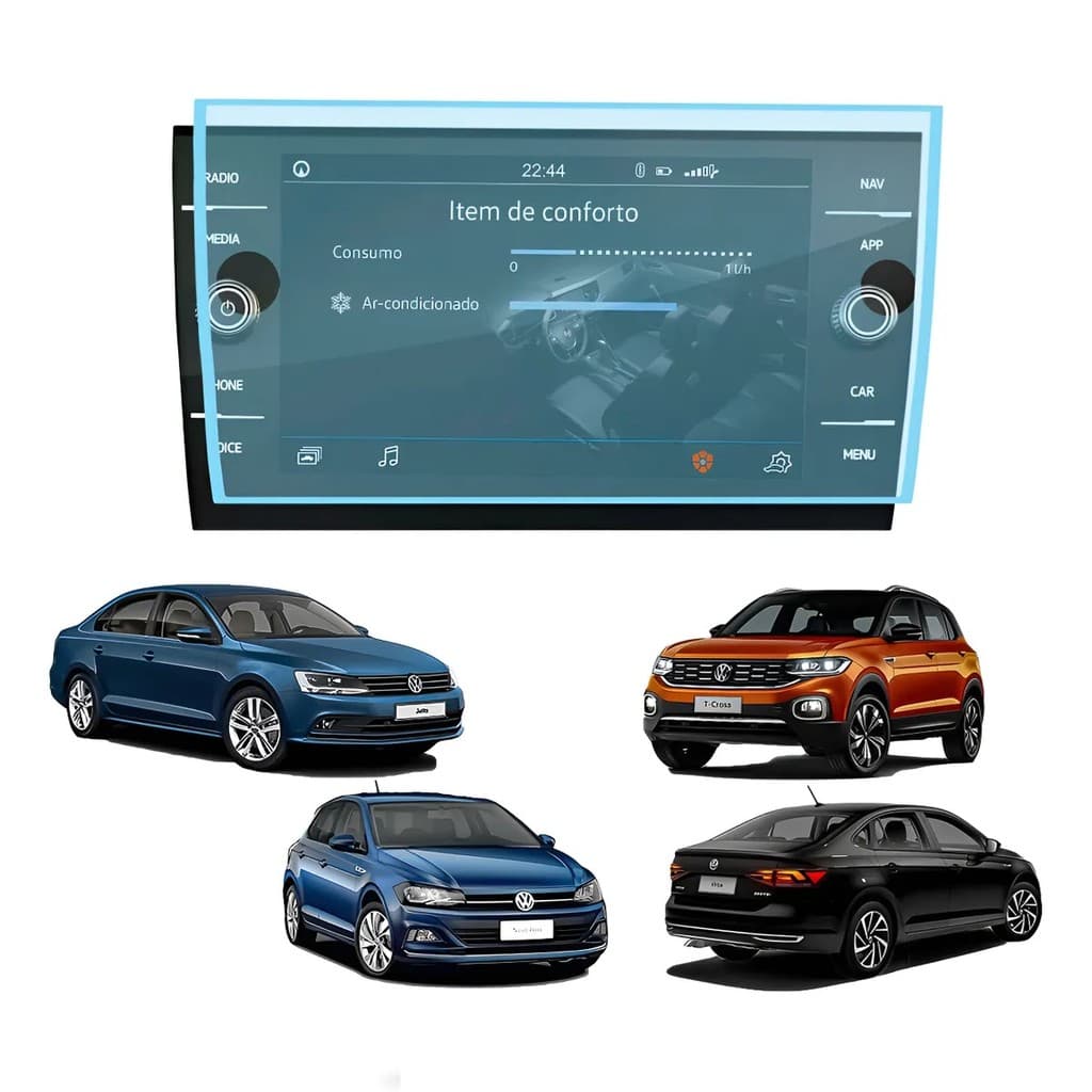 Película Multimídia T-cross Virtus Jetta Polo 2018 19 20 21