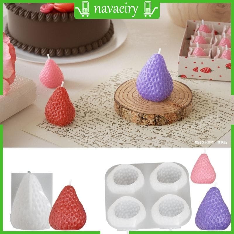 Molde Prático Morango Silicone nava Projetado Para Atividades Criativas