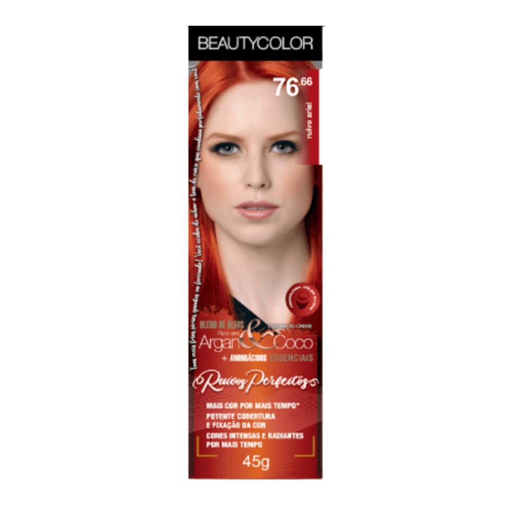 Coloração Beauty Color Ruivos Perfeitos 76.66 Ruivo Ariel