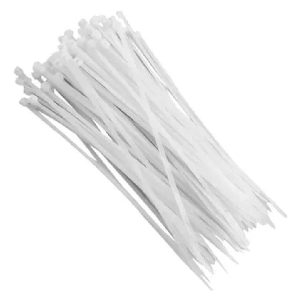 Kit Abraçadeiras Nylon Enforca Gato 2,5 X 200mm 1.000 Unid Cor Branca