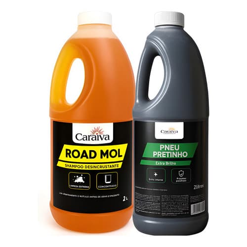 Kit Shampoo Limpeza Pesada Mol + Pneu Pretinho Extra Brilho