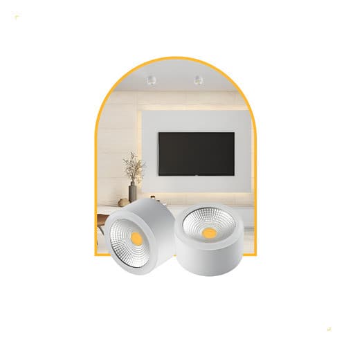 Spot Sobrepor Fixo Redondo Led 10w Reflex Ip20 Bivolt