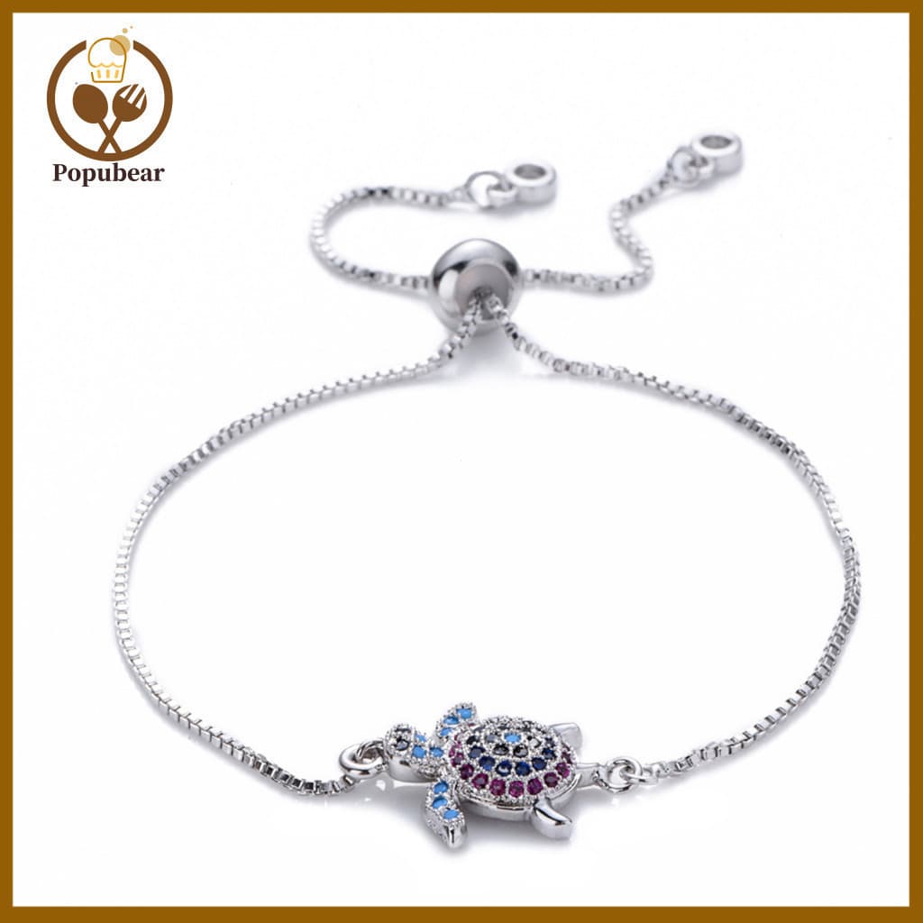 Pulseira Feminina Desbotada Para Banquete , Mulheres , Meninas , Tartaruga Marinha , Joias Delicadas Ajustáveis