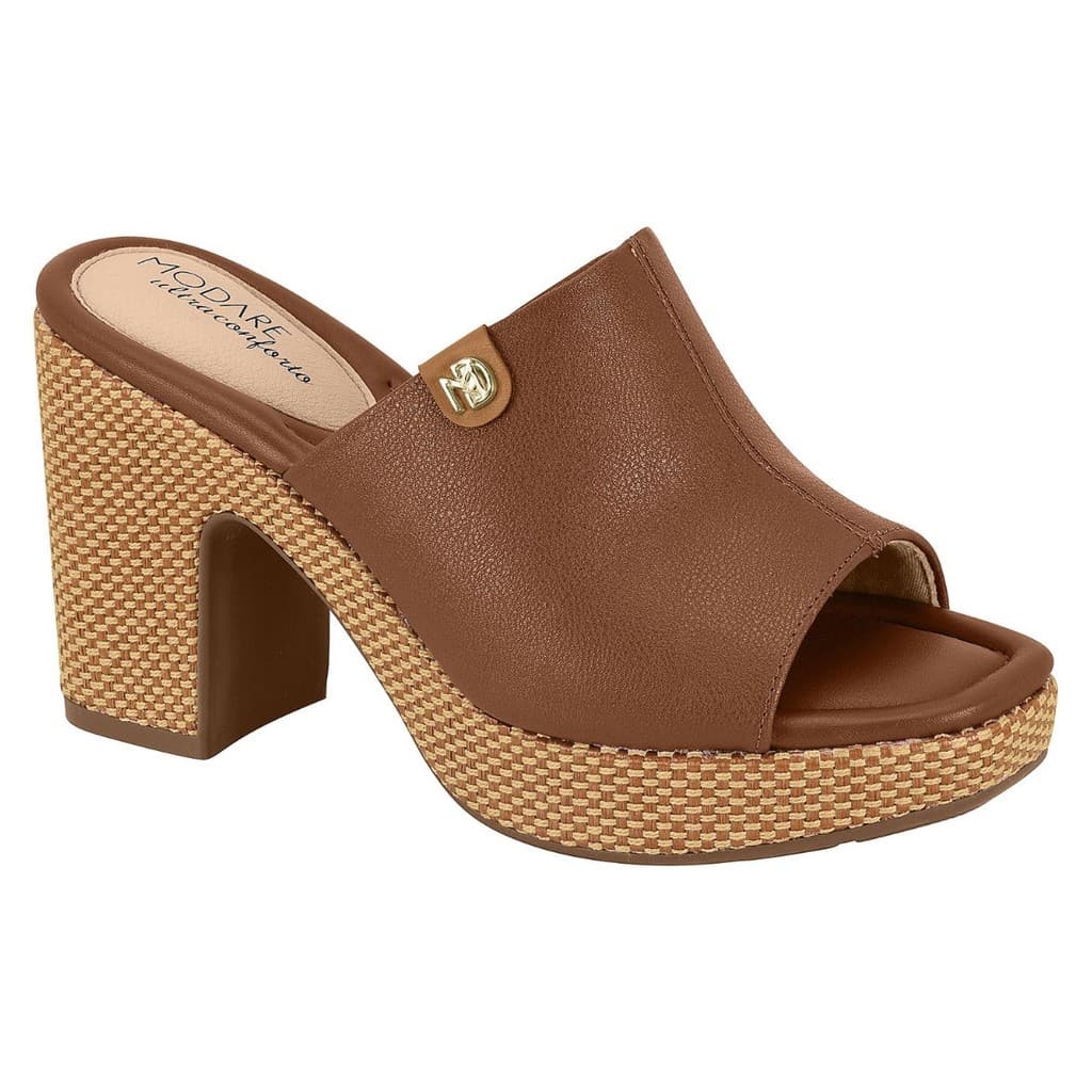 Tamanco Mule Feminino Modare Salto Alto Bloco Meia Pata
