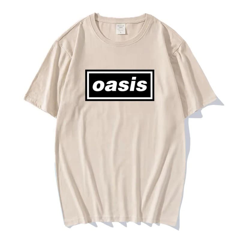 Camisa OASIS unissex t-shirt, streetwear hip-hop,  banda oasis, camiseta casual, algodão