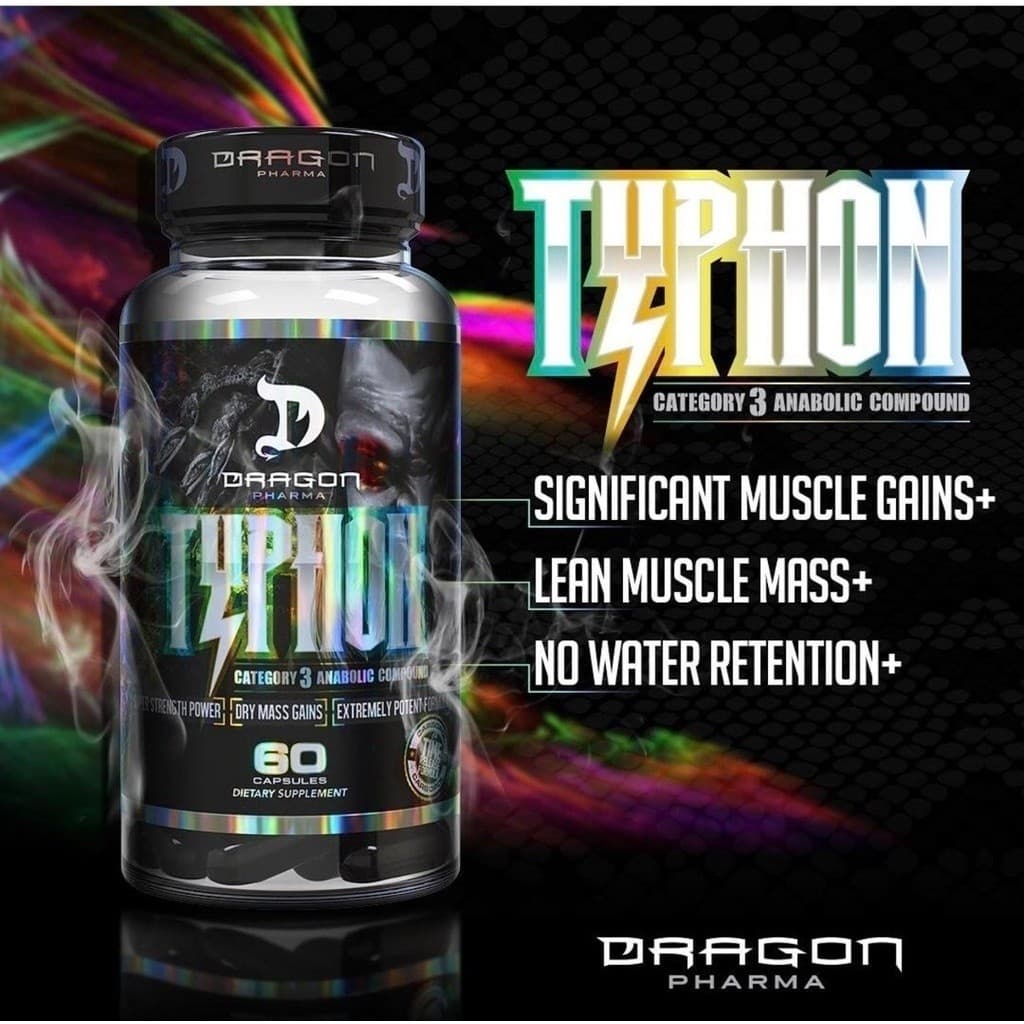 Typhon Pré-Treino Dragon Pharma 60 Cápsulas Energia Foco Resistência Hardcore