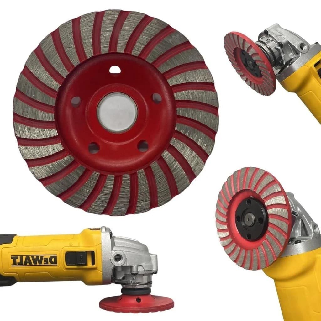 Disco Desbaste Diamantado Turbo Concreto Mármore Rebolo 100mm x 22.23