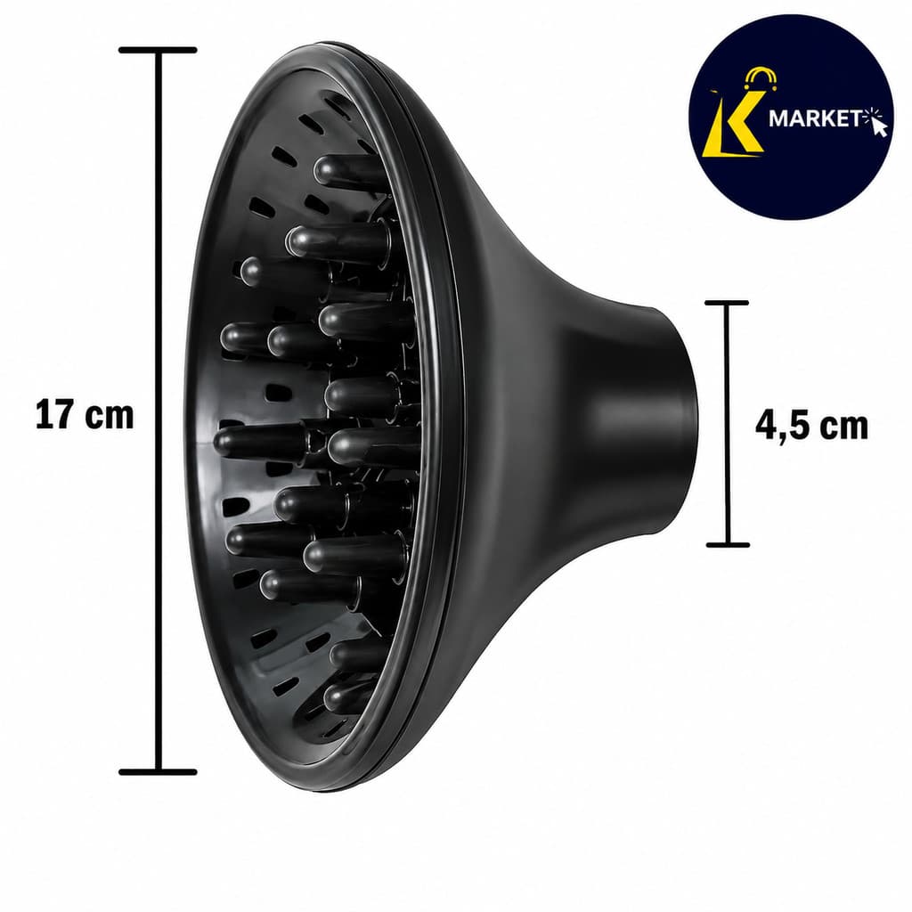 DIFUSOR DE CACHOS DE AR PARA SECADOR DE CABELO ATIVA BLACK AFRO *SERVE EM 99% DOS SECADORES*