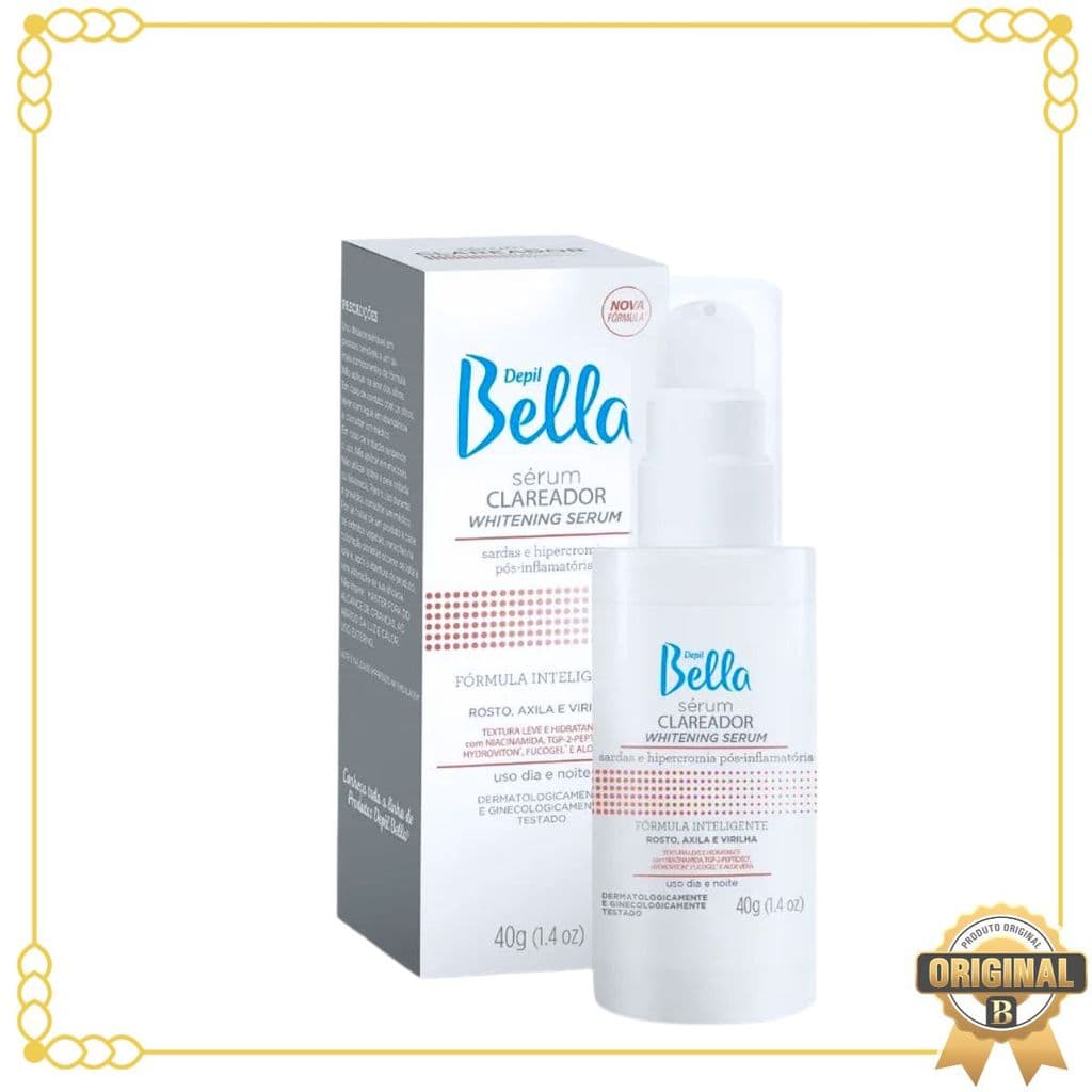 Sérum Clareador Antimanchas Para Rosto Axilas e Virilhas Depil Bella 40 g