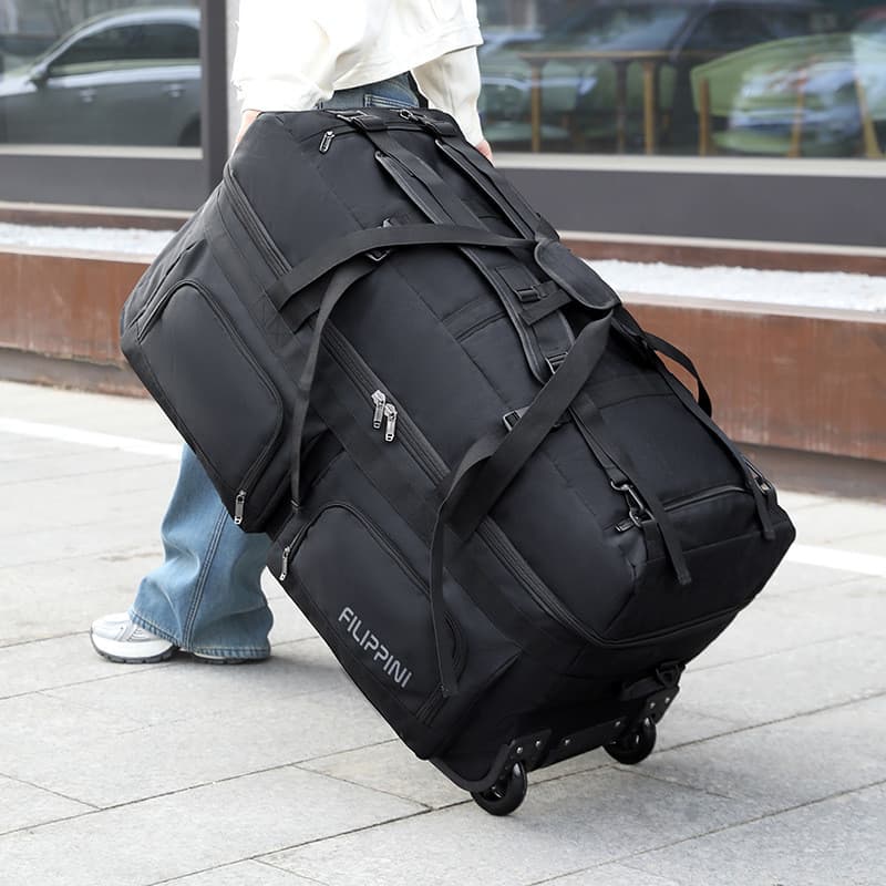Carrinho saco de bagagem pode mochila rebocador saco de viagem dobrável de grande capacidade bolsa de um ombro saco de r
