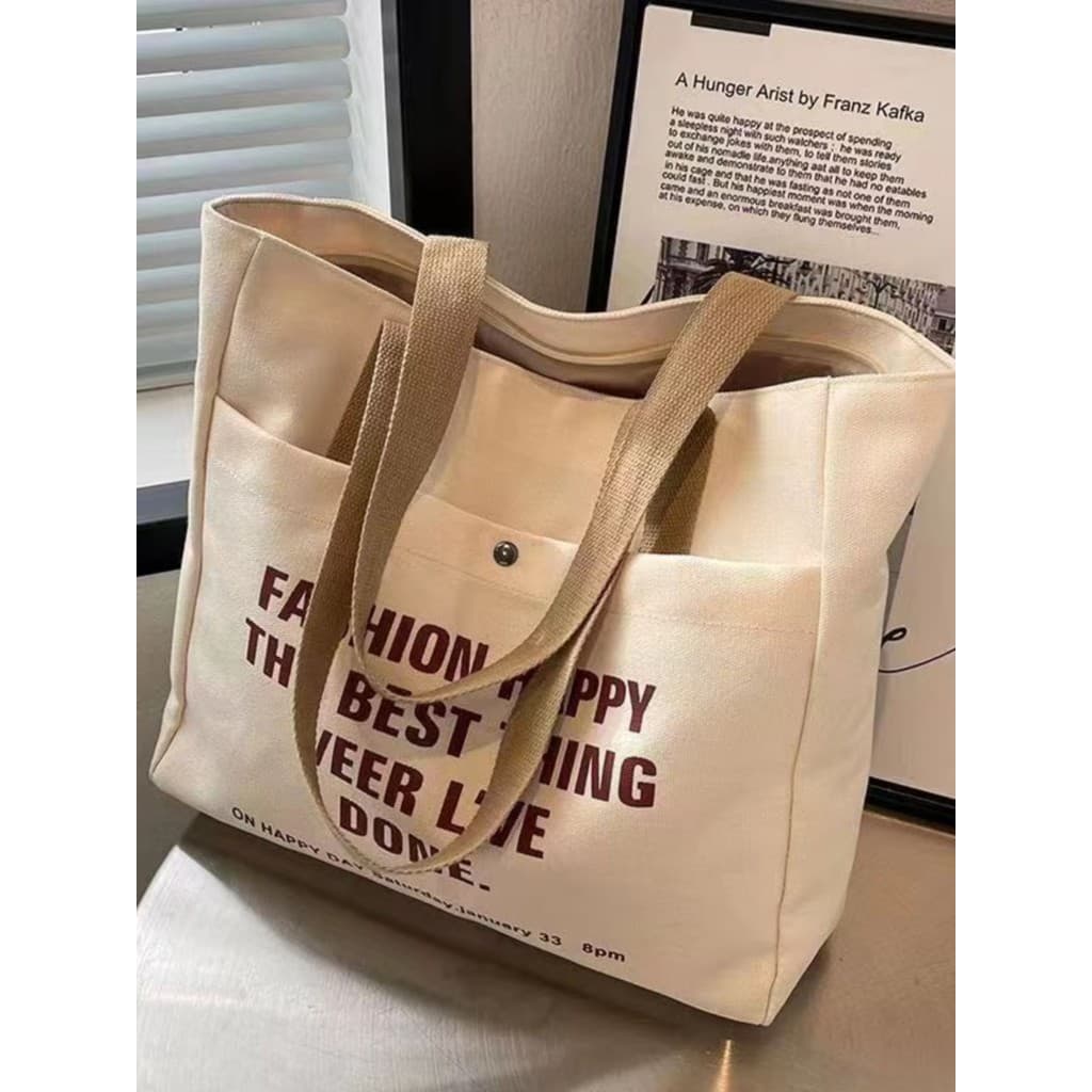 Bolsa de lona de grande capacidade feminina 202 novo estilo Casual preguiçoso estilo Preppy bolsa mensageiro portátil bo