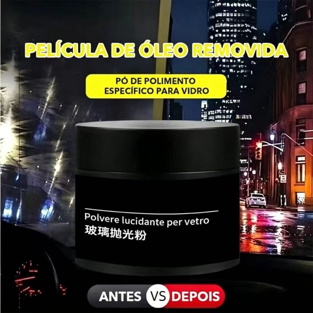 Pó de polimento de vidro do carro desengordurante filme limpeza em pó poderoso filme desengordurante manchas de marca de