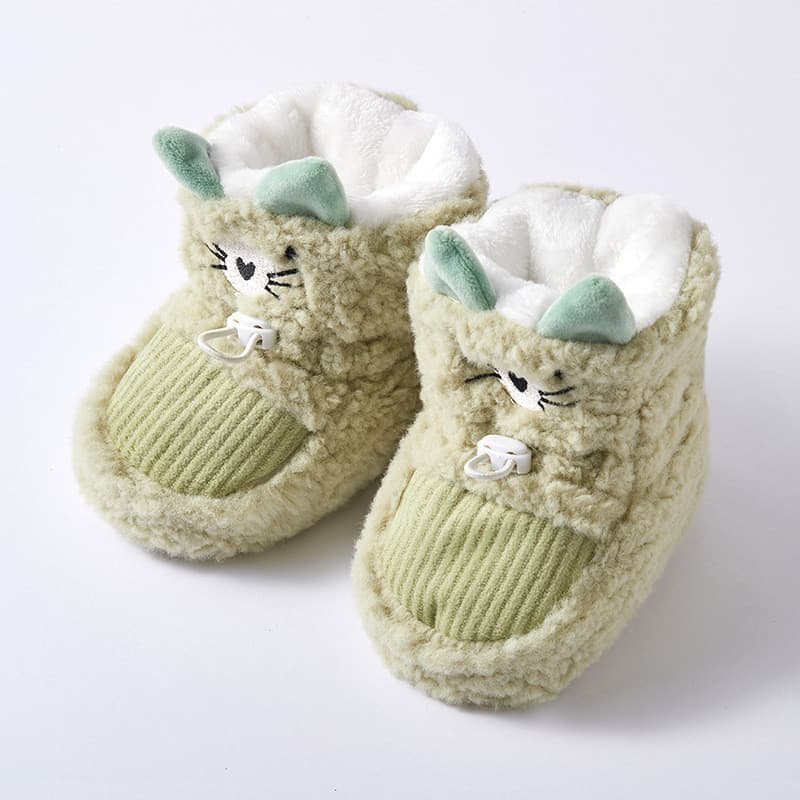 0-2 Anos Inverno Desenho Animado Bebê Sola Macia Antiderrapante E Quente Sapatos De Caminhada Para Crianças Pré-Escolare