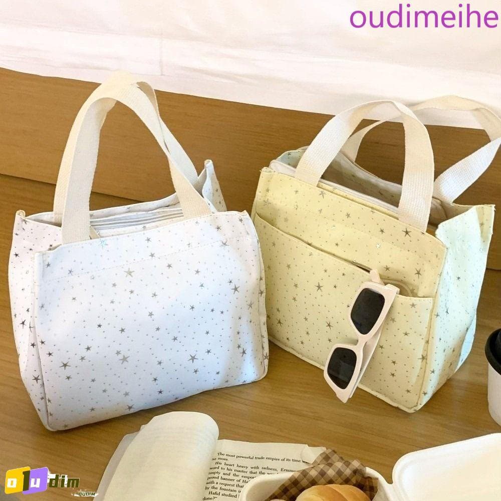 OUDIMEIHE Bolsa Coreana Y2k , De Pano Carteira Star Dots Armazenamento , Com Zíper Compras Lancheira