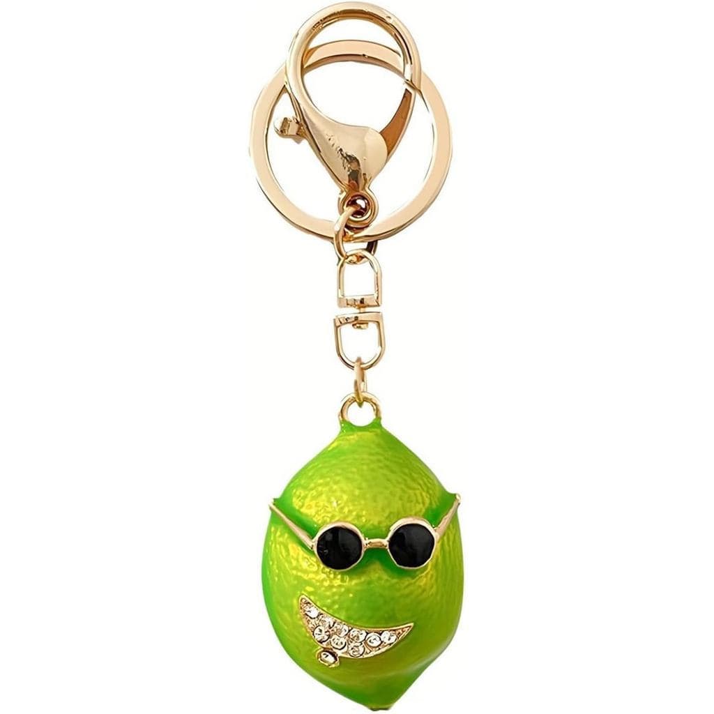 Encantos Engraçados Do Saco Chaveiro Limão , Da Bolsa Fruto Brilho Para Bolsas , Acessórios Personalizados Carro Mulher