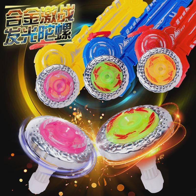 Batalha luminosa brinquedos superiores fantasia topo rei cordão mão desenho topo brinquedos novo estilo crianças girando