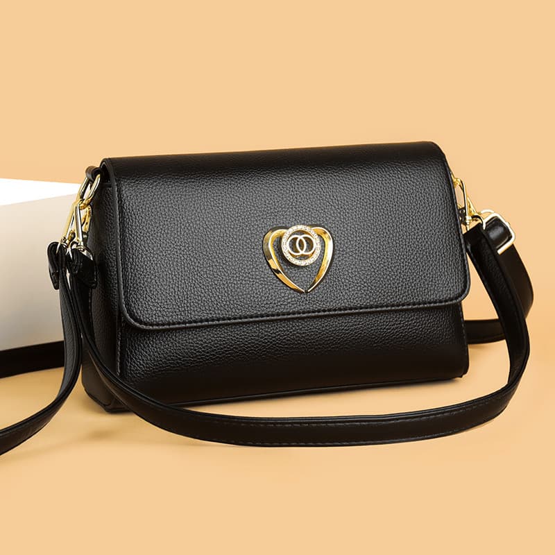 Bolsa mensageiro de couro genuíno bolsa feminina 2025 novo estilo moda feminina bolsa pequena bolsa mãe grátis bolsa de