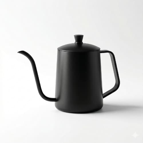 Café Perfeito Sem Erro Chaleira Bico Ganso Inox Preto 600ml
