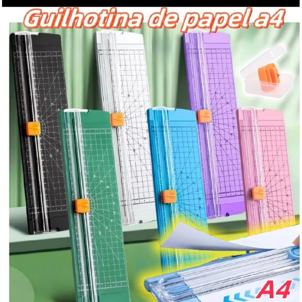 1/2 Guilhotina Cortador De Papel A4 Portátil Fácil Manuseio Escritório Lâmina para álbum de recortes