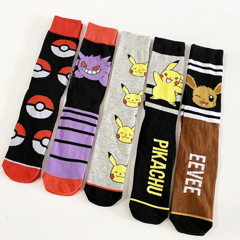 Meias Pokémon Pikachu Gengar Poke Ball Adulto e *--