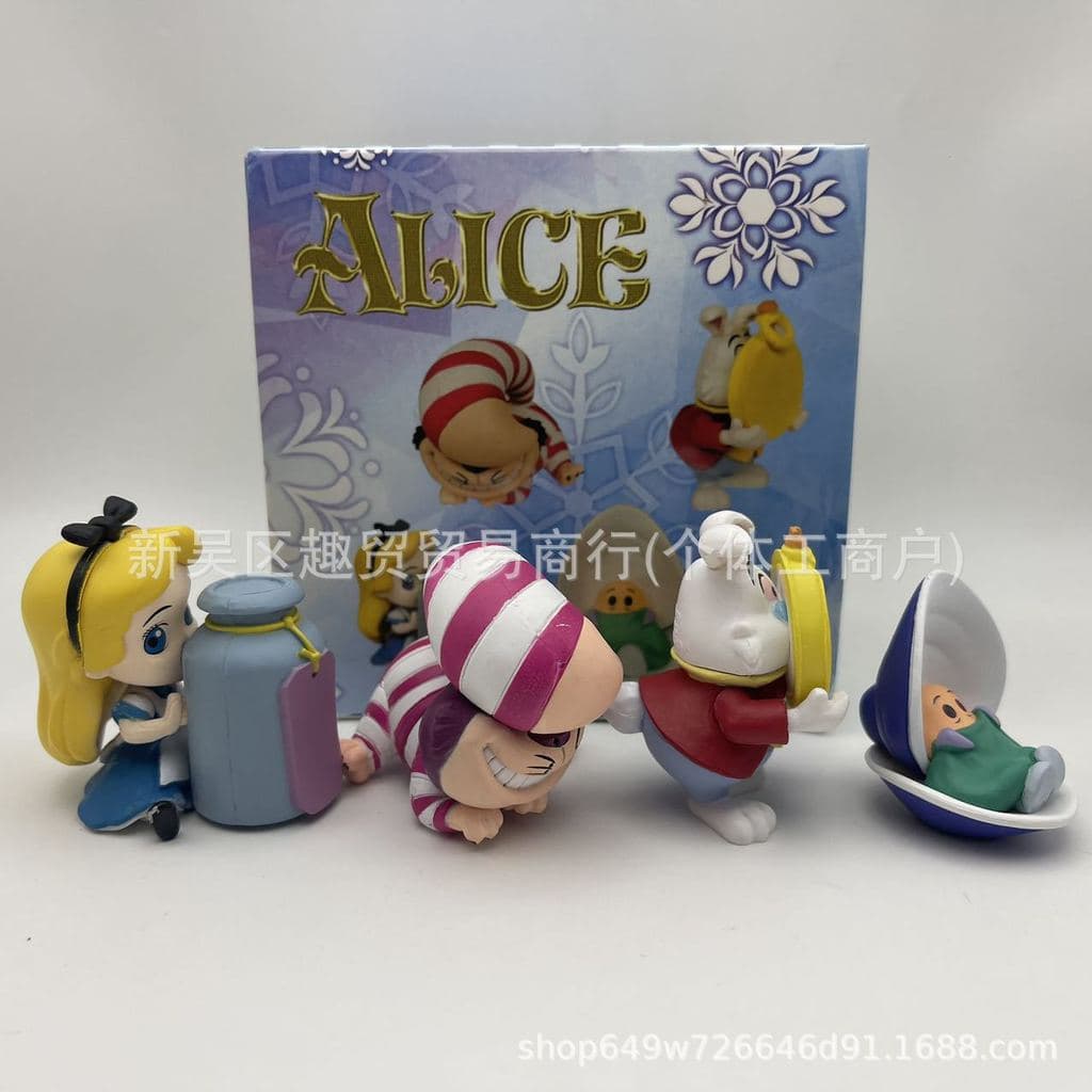Figura da Alice, brincadeira de esconderijo no País das Maravilhas, decoração de carro, expositor de confeitaria DIY, bo