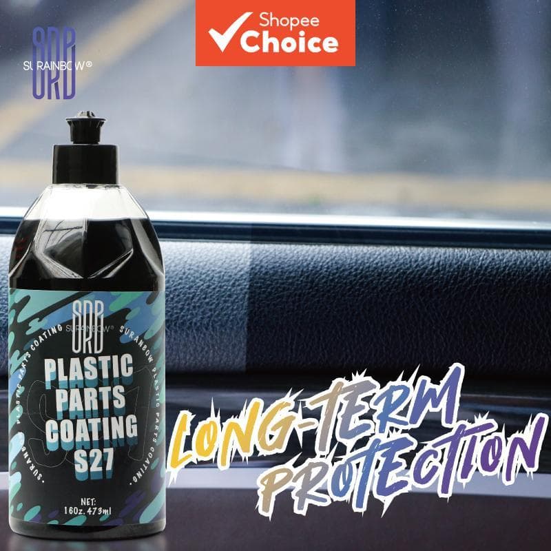 SURAINBOW Auto Care Brilho de Plástico Spray Restaurador de Brilho Duradouro Proteção UV para Exterior e Interior do