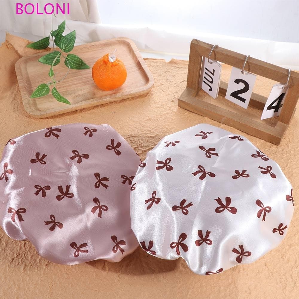Toucas De Banho De Camada Dupla BOLONI , Com Design Elegante E Reutilizáveis , Touca De Shampoo Espessada