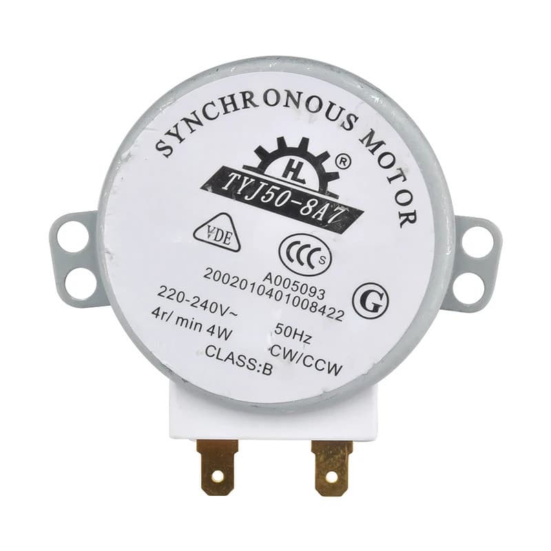 AC 220V-240V 50Hz CW/CCW Motor Síncrono para Prato Giratório de Micro-ondas TYJ50-8A7 Eixo D 4 RPM