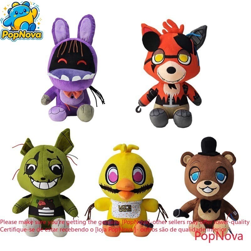Five Nights at Freddy's Plush FNAF Brinquedo De Pelúcia Presente De Feriado De Aniversário Para Fãs De Anime , Crianças