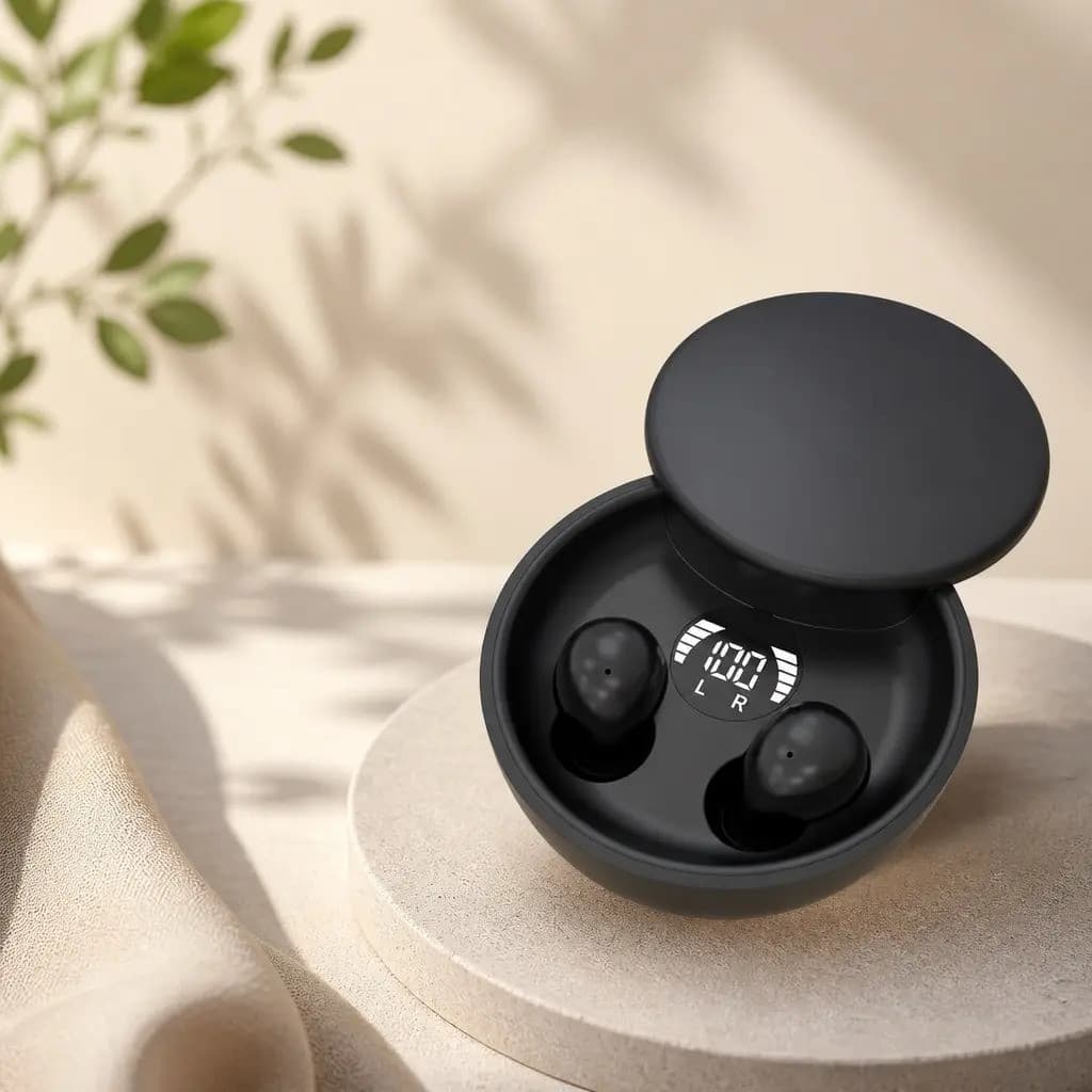 Fones de ouvido invisíveis mini Bluetooth 5.4 verdadeiros fones de ouvido intra-auriculares áudio esportivo fone de