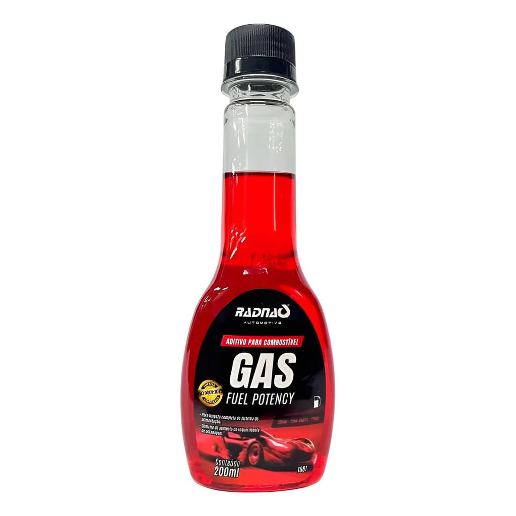 Aditivo Combustível Gas Fuel Potency Gasolina Radnaq 200ml