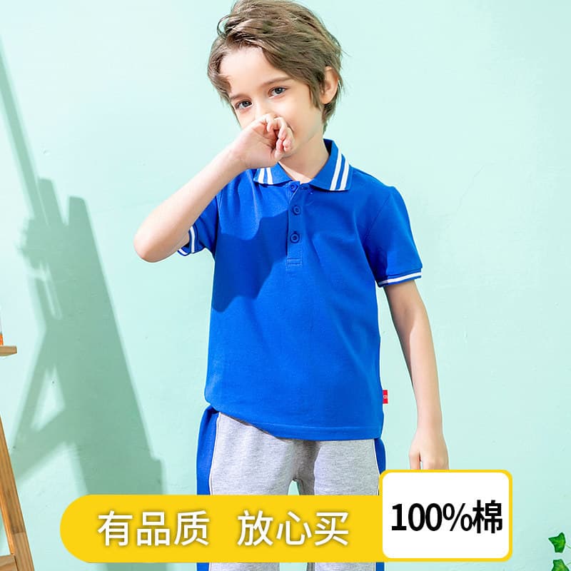 2023 novo estilo meninos camisa polo lapela verão camiseta gola de manga curta crianças puro algodão roupas superiores r