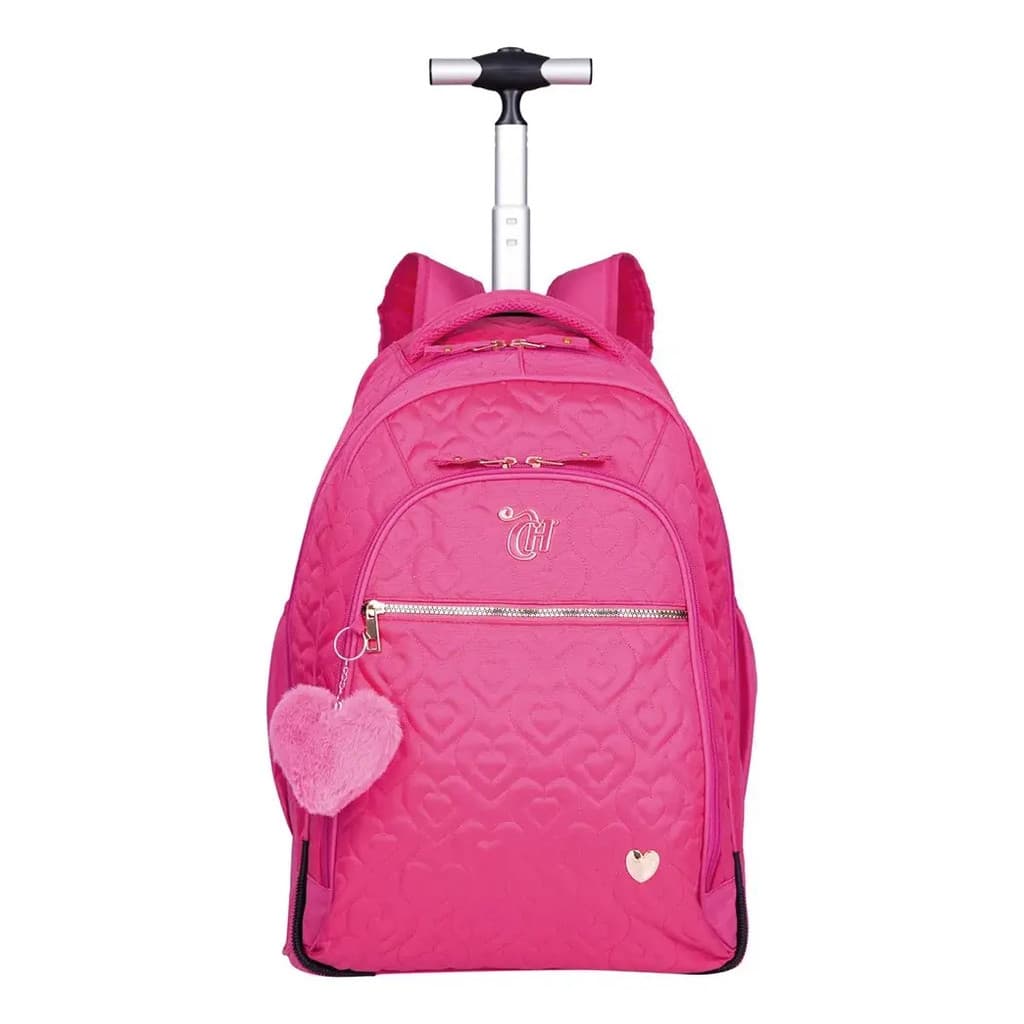 Mochila Rodinha Capricho Crush Sestini Rosa Menina