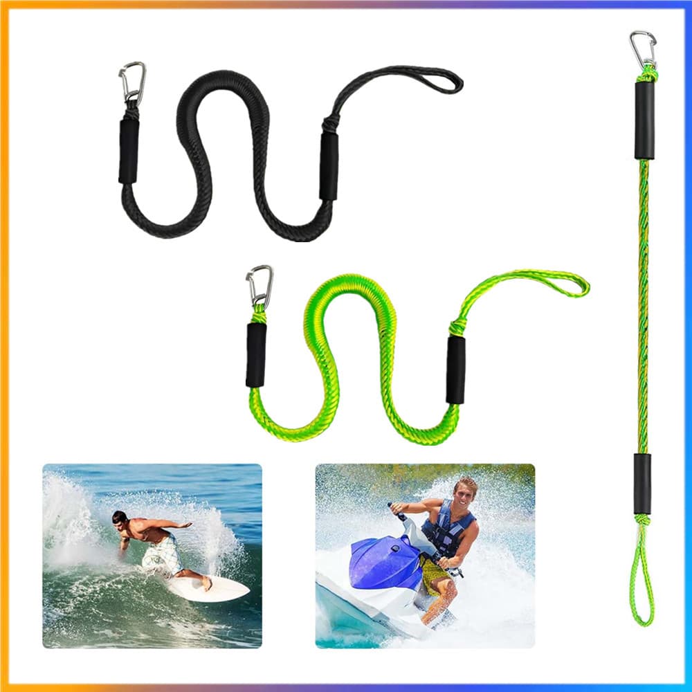 Linha Wharf para poste de salto marinho, preto/verde, cais com corda de estacionamento com gancho 1.2 m