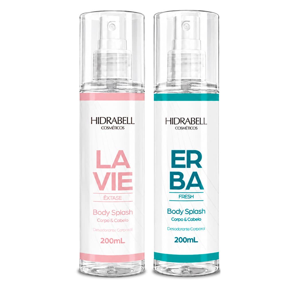 Kit 2 Body Splash Feminino Lavie e Erba Hidrabell 200ml Desodorante Colônia Perfumes Sofisticados