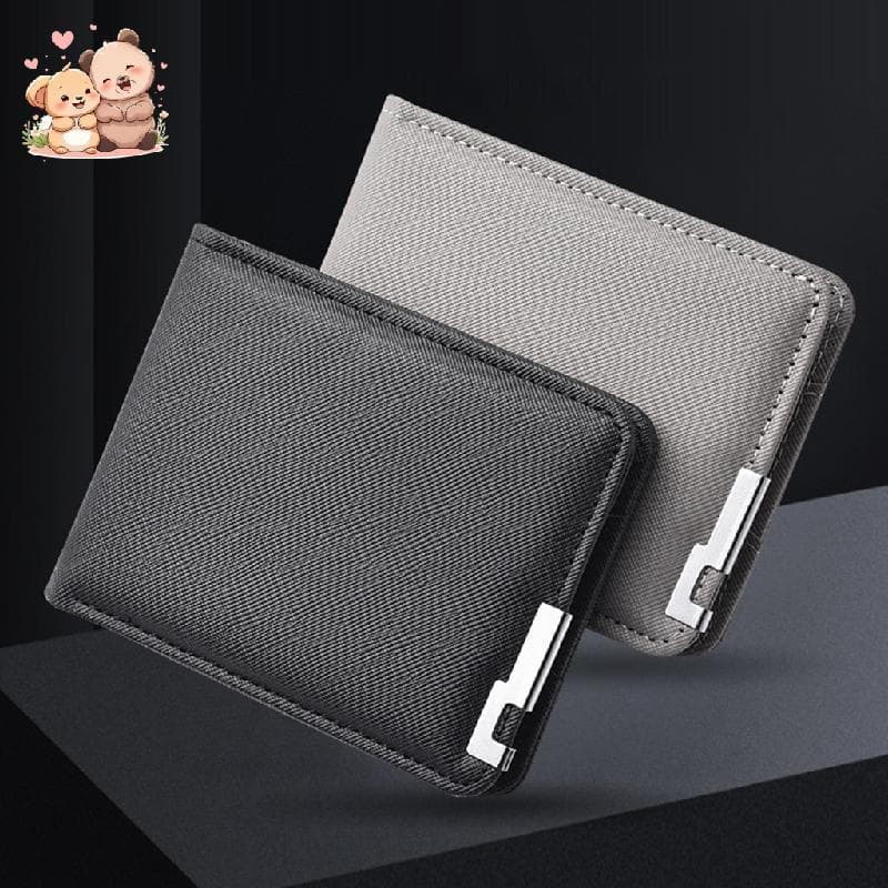 Carteira Masculina Empresarial De Grande Capacidade Dobrável Design Porta Cartão Envelope De Couro PU De Folhas Curtas