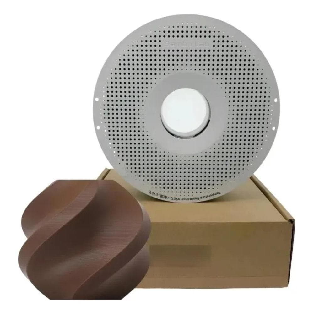 Filamento 1,75mm PETG Básico, 1kg, Marrom Escuro, para Impressora 3D, Com Carretel Reutilizável, BAMBU LAB