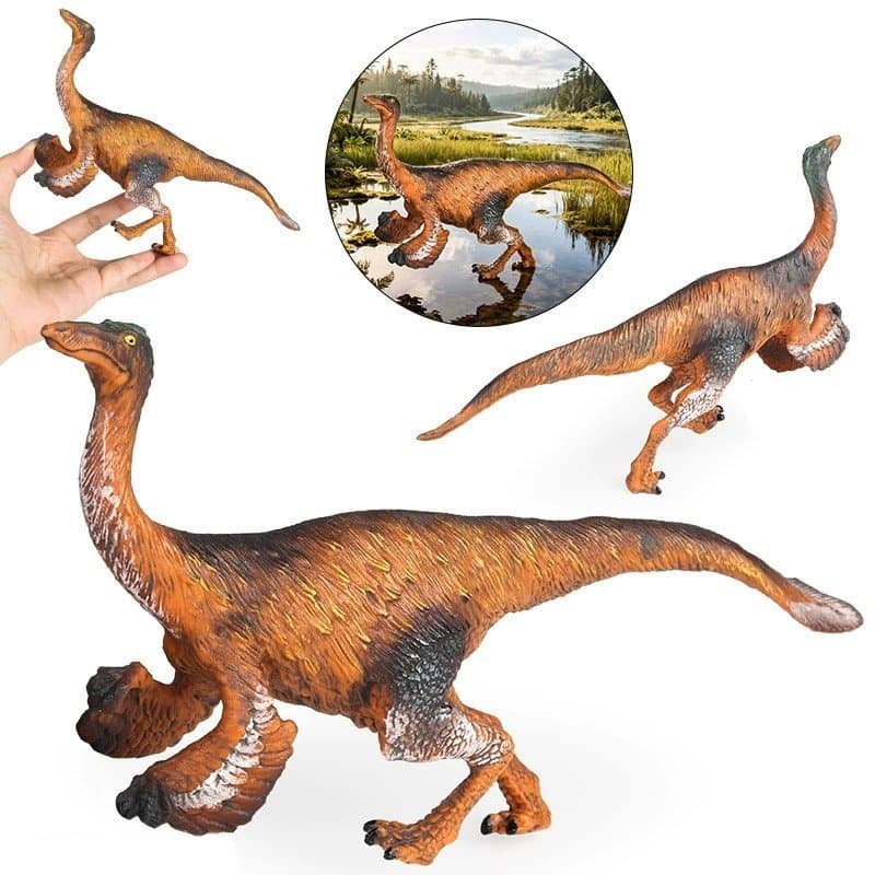 Dinossauro Gallimimus bullatus Modelo Animal Crianças Cognitiva Ciência Educação Brinquedo Coleção Simulação Ornamento