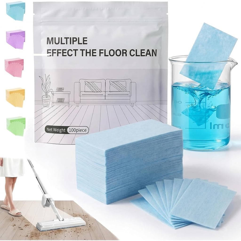 Pastilhas de Limpeza Multi-Superfícies para Pisos, Folhas de Limpeza Multi-Efeito para Pisos, Pastilhas de Limpeza para