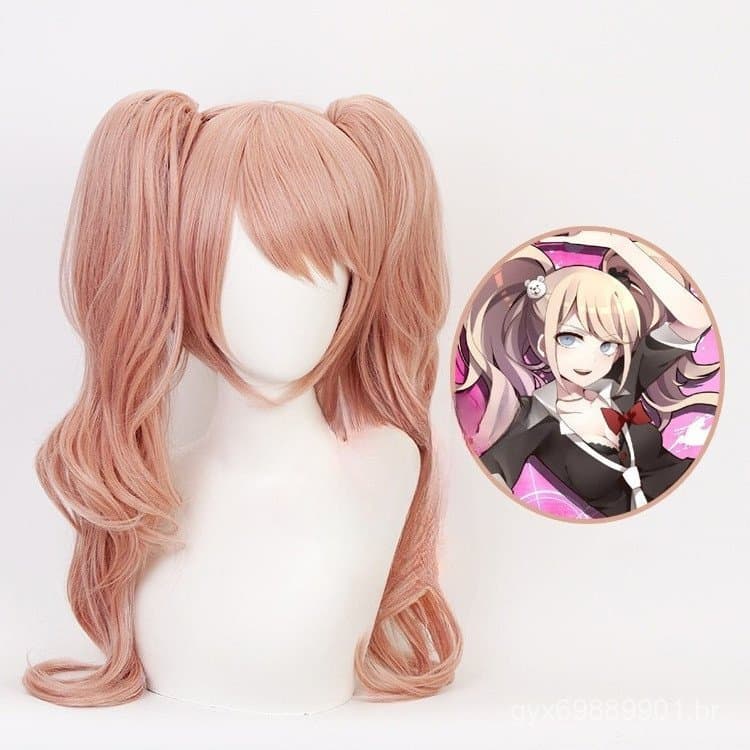 Rascal Does Not Dream of Bunny Girl Senpai: Peruca de Cosplay da Junko Enoshima (de Danganronpa) - Acompanha um acessóri