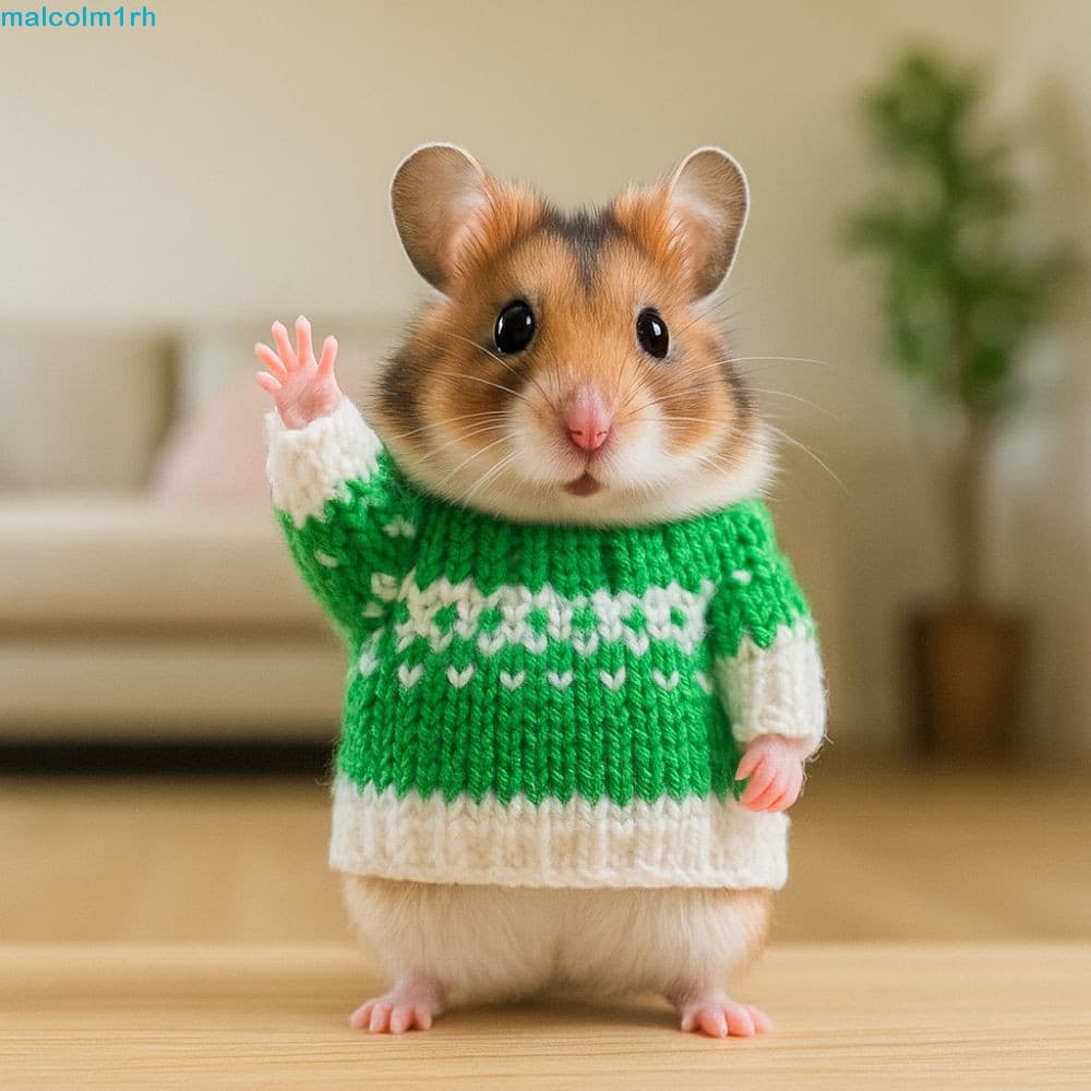 Suéter De Hamster MALCOLM , Fofo E Macio Para Animais De Estimação Pequenos Malha Quente À Prova De Mastigação , Decoraç