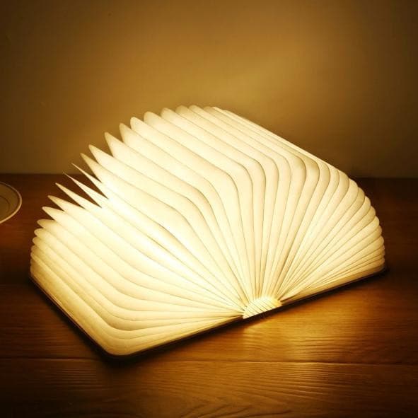 Livro Luminária Magnético USB - 360° Aberto - Decoração Leitura