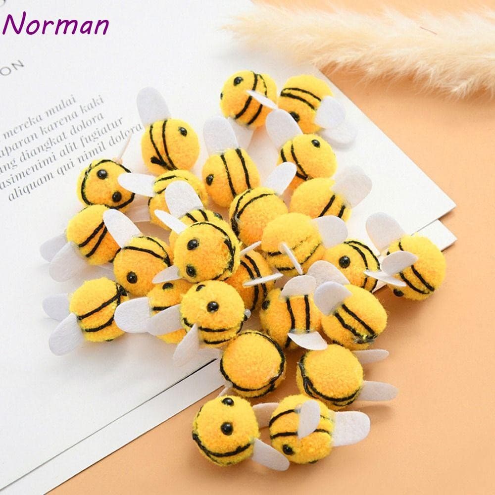 NORMAN 10 Peças De Artesanato De Abelhas Artificiais , Abelha Pequena De Feltro De Lã Fofa Criativa , Mini De Bola Amare