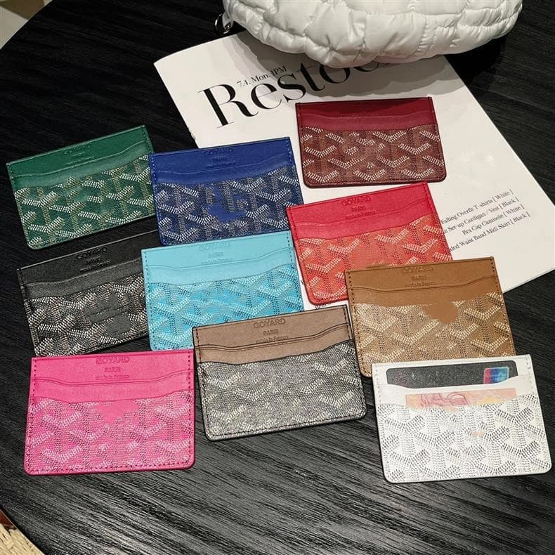 Porta-cartões impresso Multi-cartões Bolsa de armazenamento de 5 cartões Carteira leve de luxo ultrafina